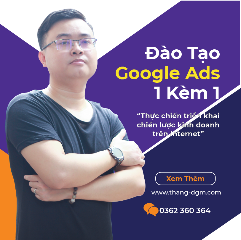 dịch vụ đào tạo google ads 1 kèm 1